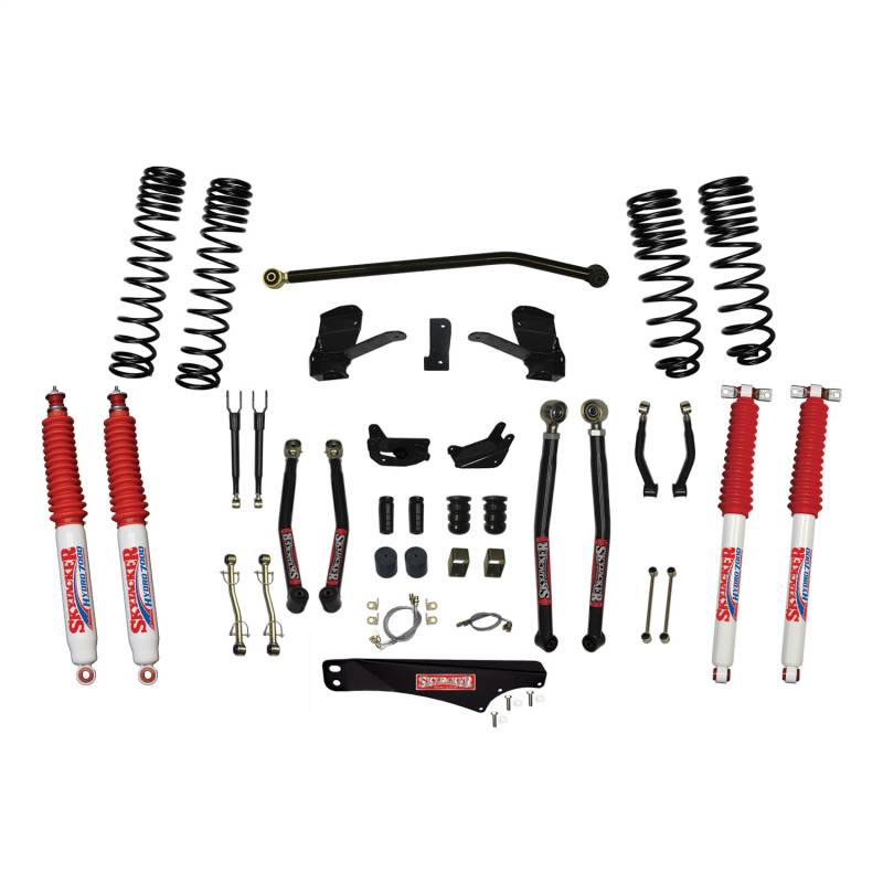Skyjacker - Skyjacker 6 Inch Dual Rate Long Travel Long Arm Suspension Lift Kit/Hydro 7000 Shocks JK60LKLT-SX-H