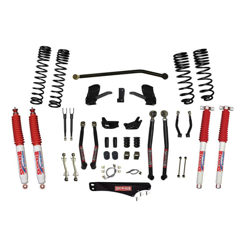 Skyjacker - Skyjacker 7 Inch Dual Rate Long Travel Long Arm Suspension Lift Kit/Nitro 8000 Shocks JK70LKLT-SX-N