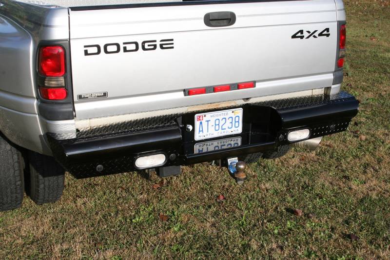 Fab Fours - Fab Fours Black Steel Ranch Rear Bumper DR94-T1650-1