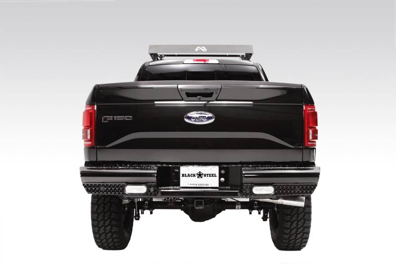 Fab Fours - Fab Fours Black Steel Ranch Rear Bumper FF15-T3250-1