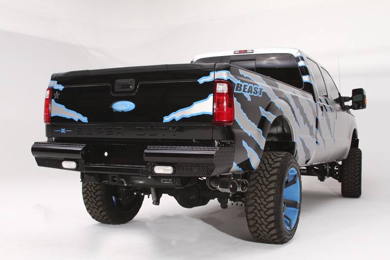 Fab Fours - Fab Fours Black Steel Ranch Rear Bumper FS08-T1350-1