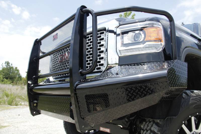 Fab Fours - Fab Fours Black Steel Front Ranch Bumper GM08-S2160-1
