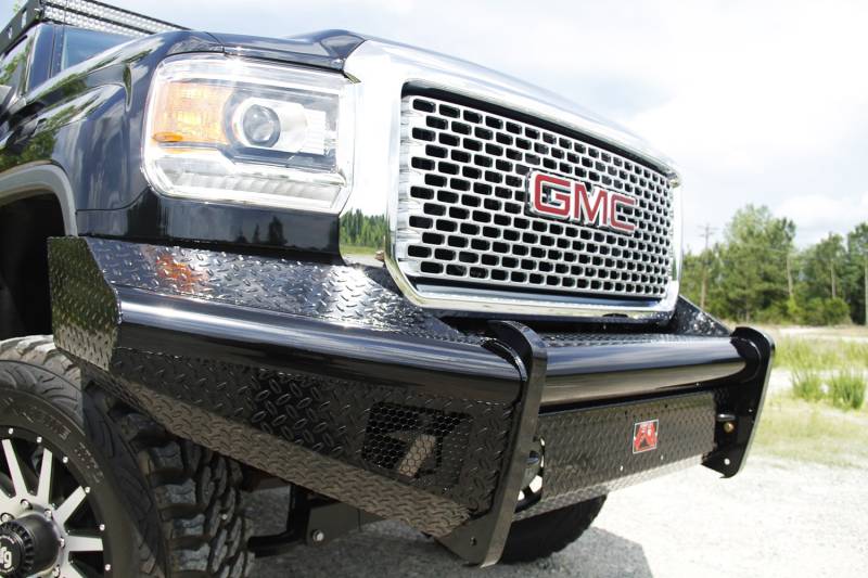 Fab Fours - Fab Fours Black Steel Front Ranch Bumper GM08-S2161-1