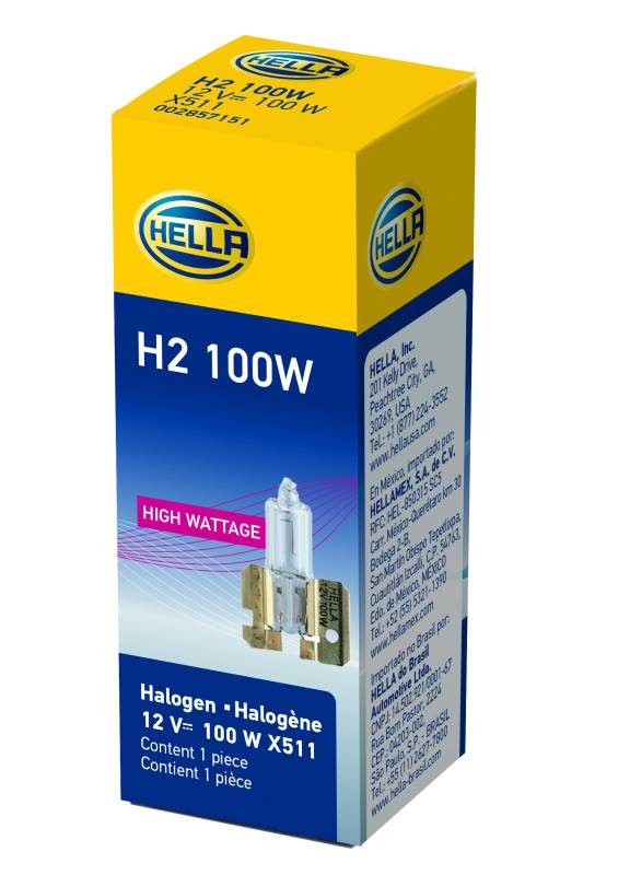 Hella - Hella H2 100W Halogen Bulb H2 100W