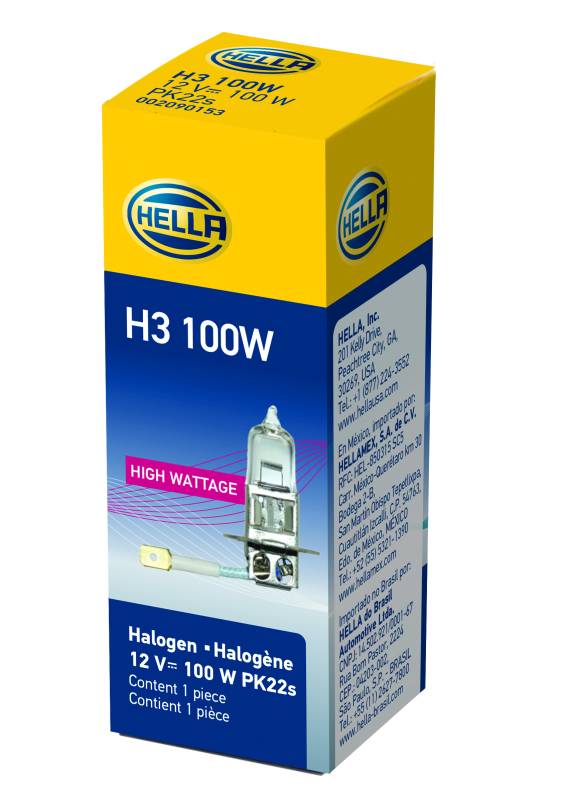 Hella - Hella H3 100W Halogen Bulb H3 100W