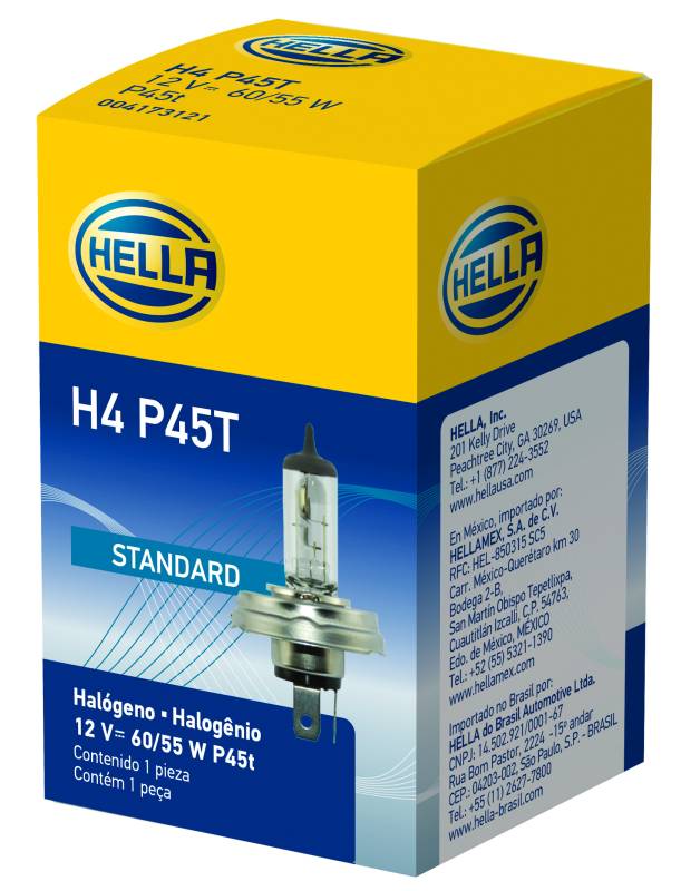 Hella - Hella H4 P45T Halogen Bulb H4 P45T