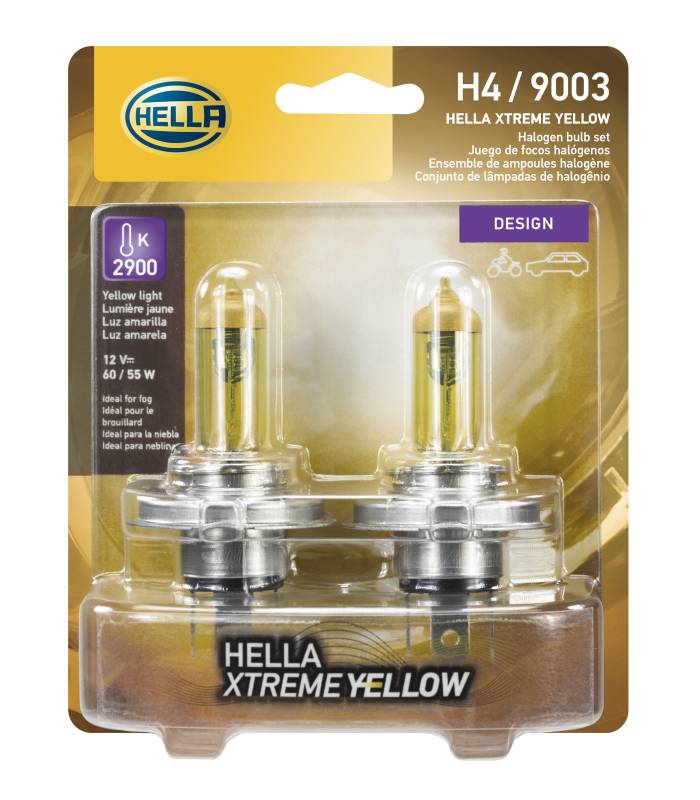 Hella - Hella H4 YL Halogen Bulb H4 YL