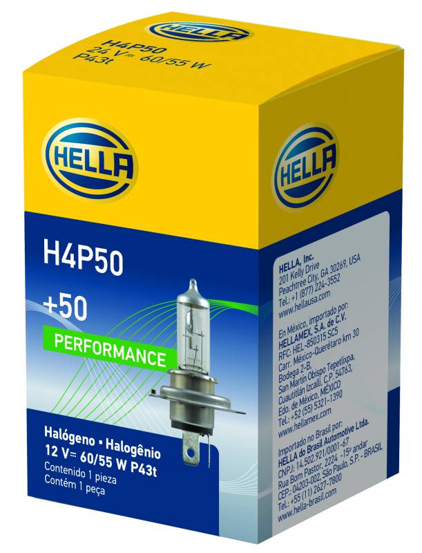 Hella - Hella H4P50 Halogen Bulb H4P50