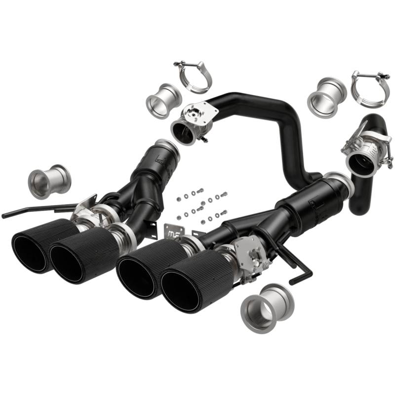 MagnaFlow  - MagnaFlow Competition Series Carbon Fiber Tips Black Finish Axle-Back System - 19381