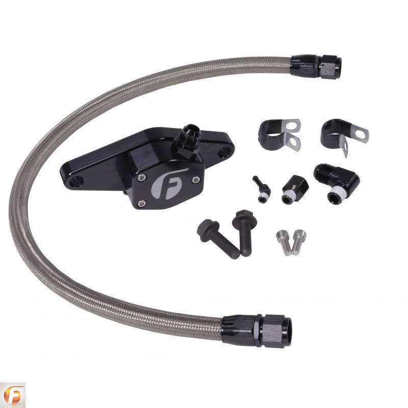 Fleece Performance - Cummins Coolant Bypass Kit 12V 94-98 with Stainless Steel Braided Line Fleece Performance - FPE-CLNTBYPS-CUMMINS-12V-SS