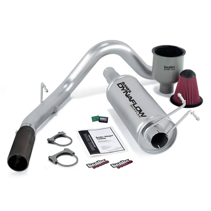 Banks Power - Stinger Bundle Power System W/AutoMind chip Single Exit Exhaust Black Tip 99-04 Ford 6.8L EC/CC and Crew Cab Banks Power