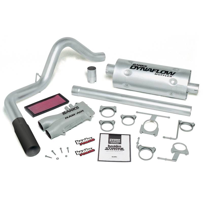 Banks Power - Stinger Bundle Power System W/Single Exit Exhaust Black Tip 93-97 Ford 460 Extended Cab Automatic Transmission Banks Power