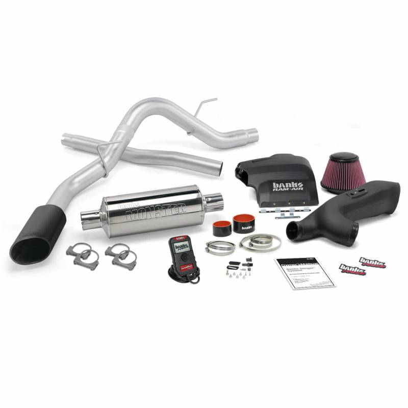 Banks Power - Stinger Bundle Power System W/Single Exit Exhaust Black Tip 11-14 Ford F-150 3.5L EcoBoost RCSB/CCSB/CCLB Banks Power