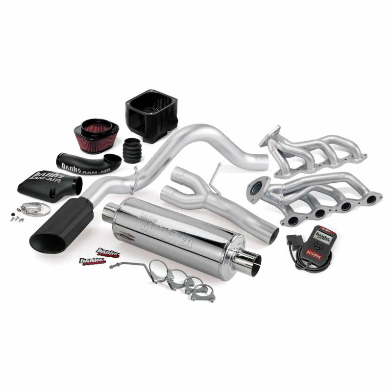 Banks Power - PowerPack Bundle Complete Power System W/AutoMind Programmer Black Tailpipe 02 Chevy 4.8-5.3L 1500 ECSB Banks Power