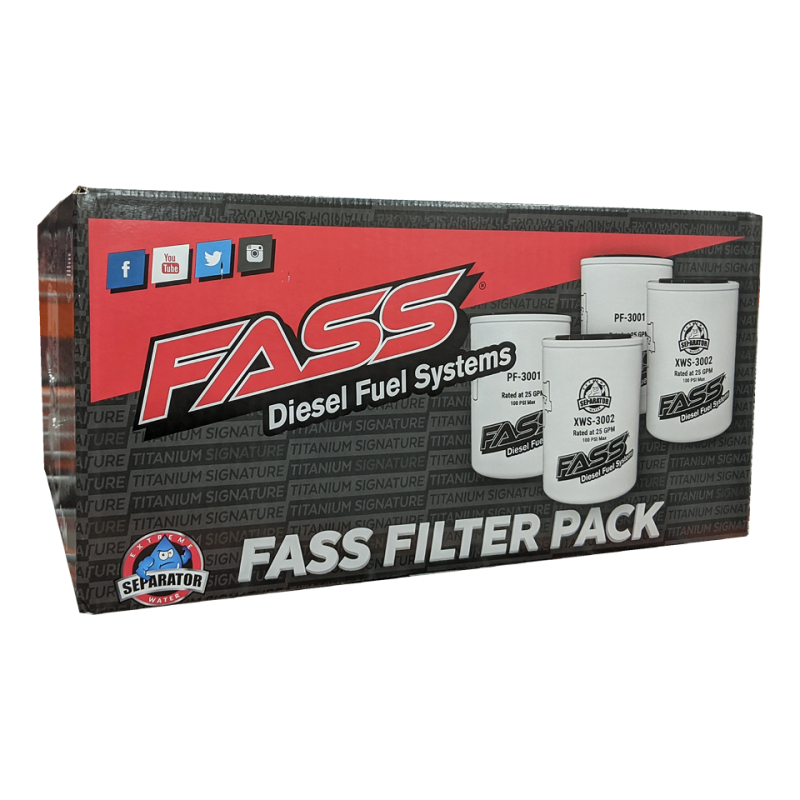 FASS - FASS Fuel Filter Pack Contains (2) XWS-3002 & (2) PF-3001 FASS