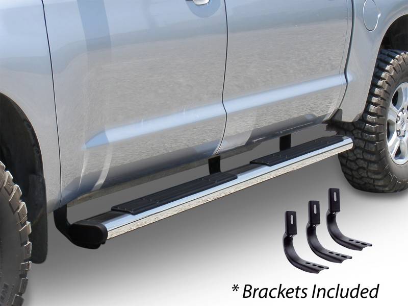 Go Rhino - Go Rhino 6" OE Xtreme Side Steps w Mounting Brackets Kit - Stainless - Double Cab Only 686443580PS