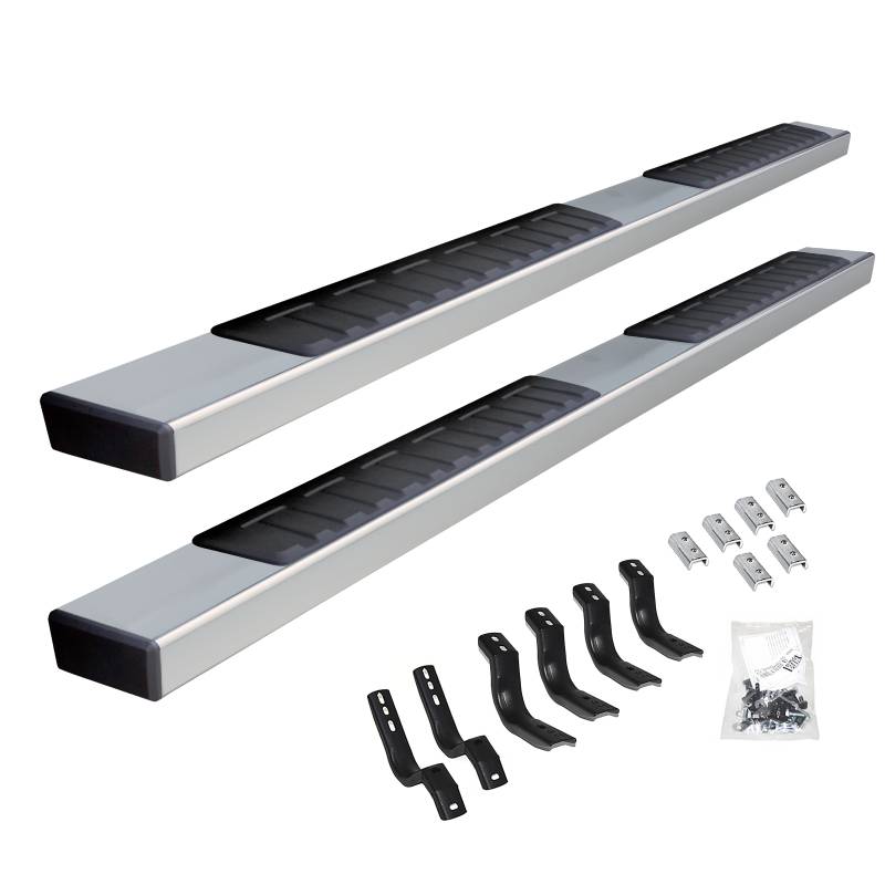 Go Rhino - Go Rhino 6" OE Xtreme II Side Steps w Mounting Brackets Kit - Stainless - Double Cab Only 6862443580PS