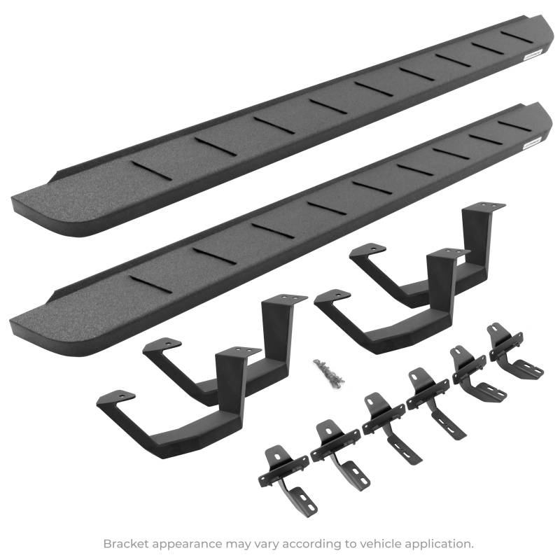 Go Rhino - Go Rhino RB10 Running Boards with Mounting Brackets, 2 Pairs Drop Steps Kit 6345067320T