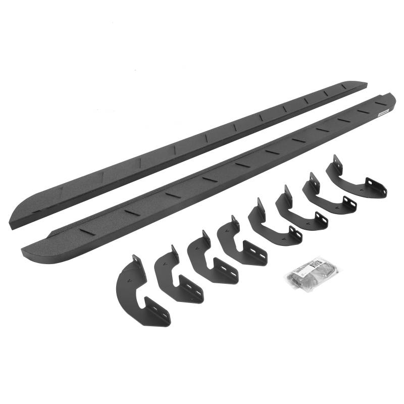 Go Rhino - Go Rhino RB10 Slim Line Running Boards with Mounting Brackets Kit - Double Cab 63443580ST