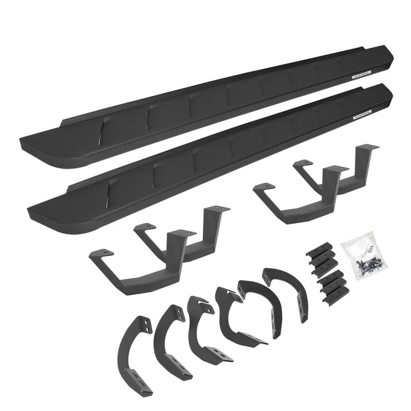 Go Rhino - Go Rhino RB10 Running Boards with Mounting Brackets, 2 Pairs Drop Steps Kit 6344256820PC