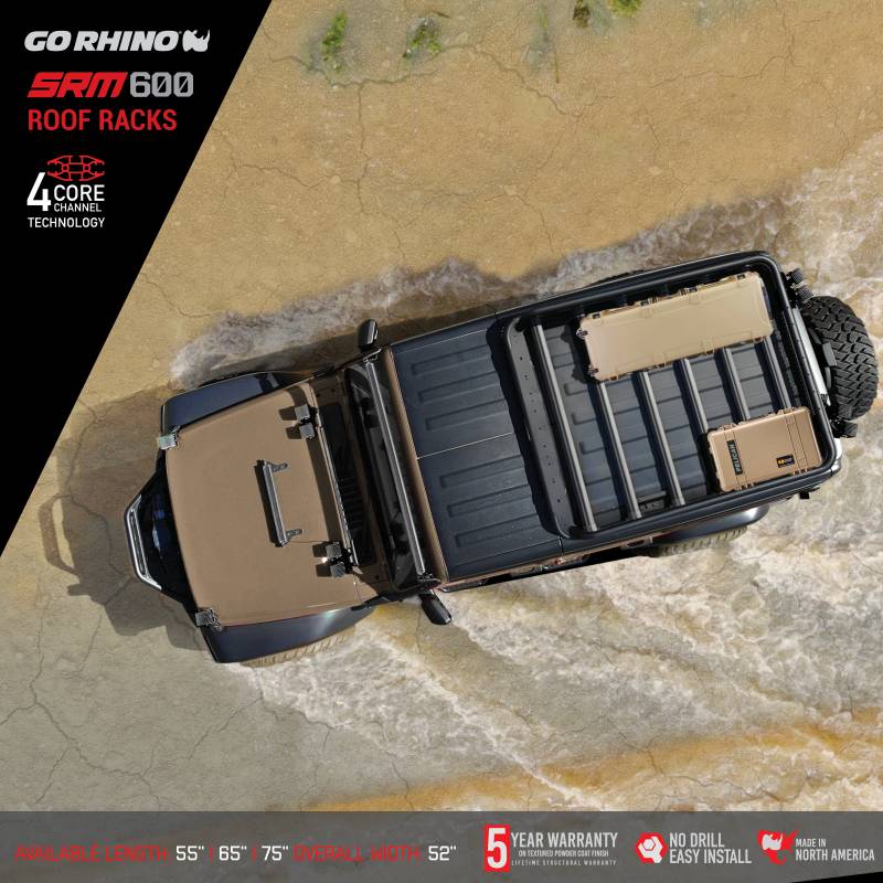 Go Rhino - Go Rhino SRM600 55" Tubular Basket-Style Roof Rack 5936055T