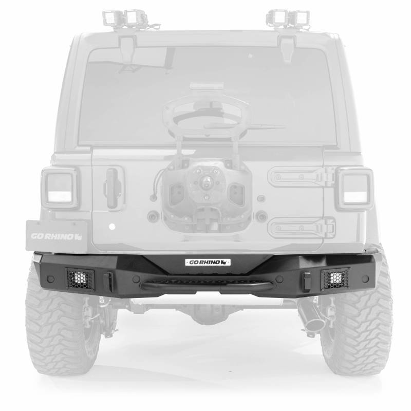 Go Rhino - Go Rhino Rockline Rear Full Width Bumper for Jeep Wrangler JK 371210T
