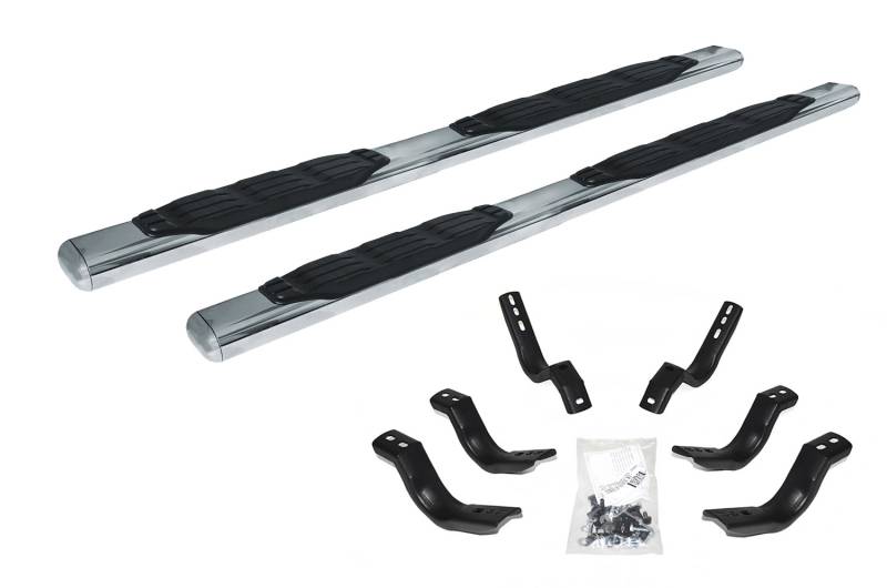 Go Rhino - Go Rhino 5" 1000 Series Side Steps w Mounting Brackets Kit - Stainless - Crew Max Only 105443587PS