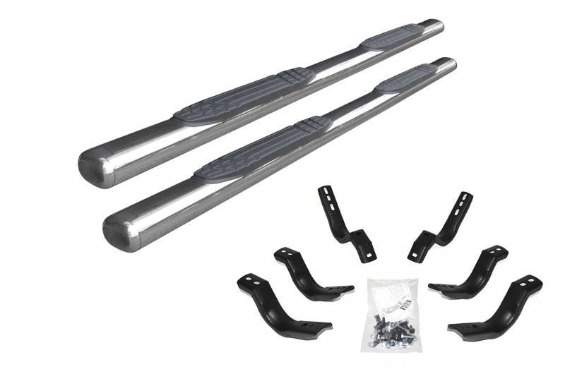 Go Rhino - Go Rhino 4" 1000 Series Side Steps with Mounting Brackets - Crew Max Only 104443587PS