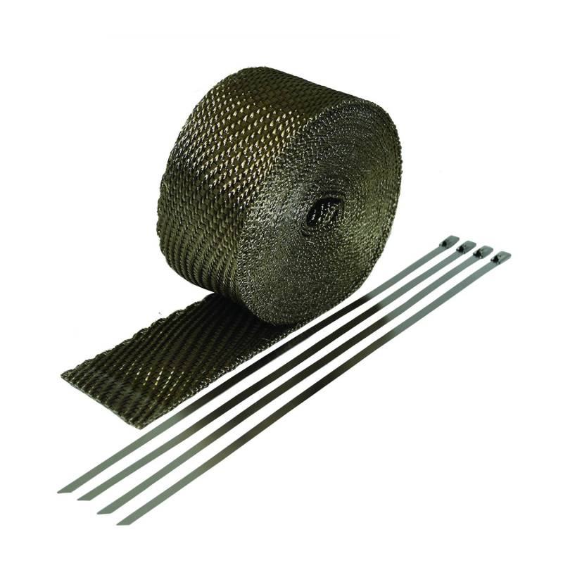 Heatshield Products - Lava Exhaust Wrap Lava Wrap Kit 2 in x 25 ft w/ties - 372026