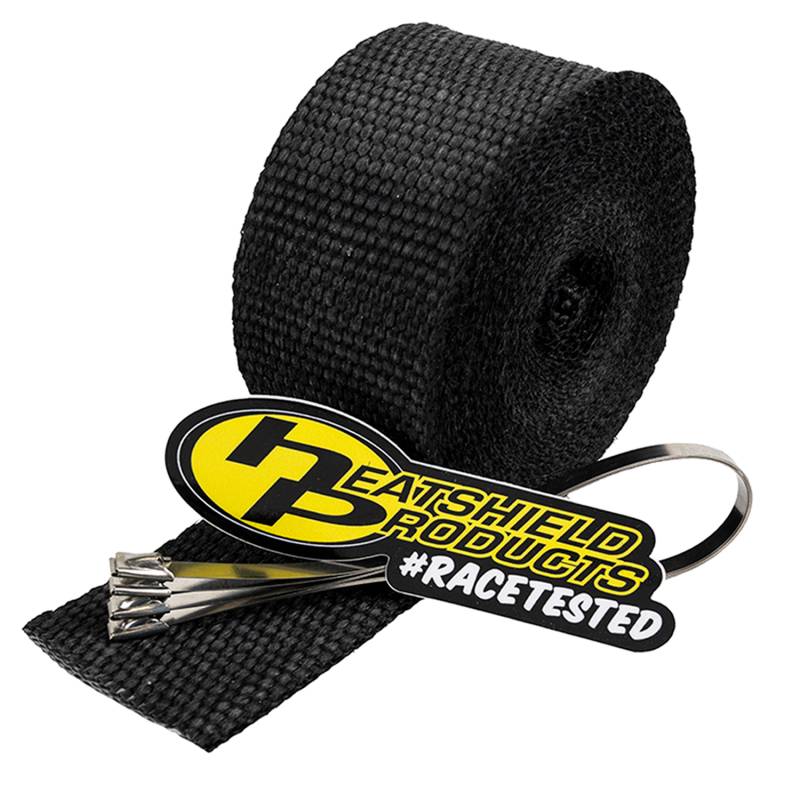Heatshield Products - Black Exhaust Wrap Kit Black Exh. Wrap Kit 2 in x 25 ft w/ties - 322026