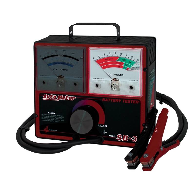 AutoMeter - AutoMeter BATTERY TESTER, 500 AMP FOR 12 VOLT SYSTEMS SB-3