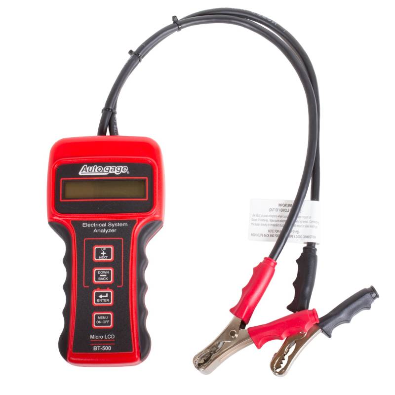AutoMeter - AutoMeter BATTERY TESTER, 6/12/24V, AUTOGAGE BT-500