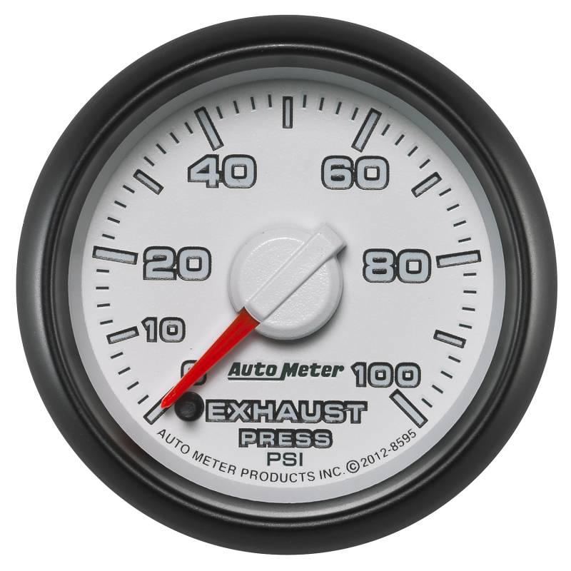 AutoMeter - AutoMeter GAUGE, EXHAUST PRESS., 2 1/16" , 100PSI, STEPPER MOTOR, RAM GEN 3 FACTORY MATCH 8595