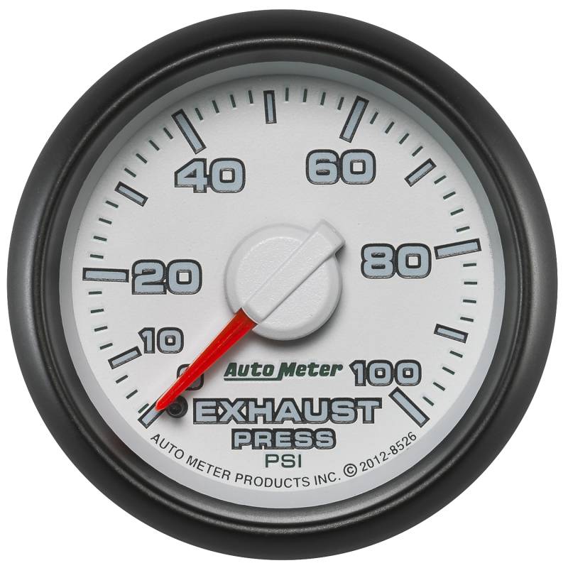 AutoMeter - AutoMeter GAUGE, EXHAUST PRESS., 2 1/16" , 100PSI, MECHANICAL, RAM GEN 3 FACTORY MATCH 8526