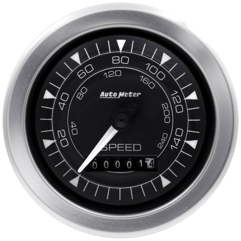 AutoMeter - AutoMeter GAUGE, SPEEDOMETER, 3 3/8" , 160MPH, ELEC. PROGRAMMABLE, CHRONO 8188