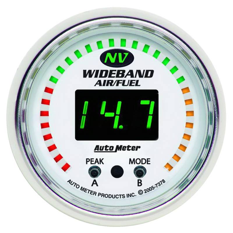 AutoMeter - AutoMeter GAUGE, AIR/FUEL RATIO-PRO, 2 1/16" , 10:1-20:1, DIGITAL W/ PEAK & WARN, NV 7378