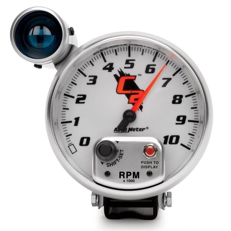 AutoMeter - AutoMeter GAUGE, TACHOMETER, 5" , 10K RPM, PEDESTAL W/ EXT. SHIFT-LITE, C2 7299
