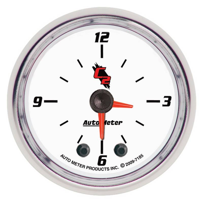AutoMeter - AutoMeter GAUGE, CLOCK, 2 1/16" , 12HR, ANALOG, C2 7185