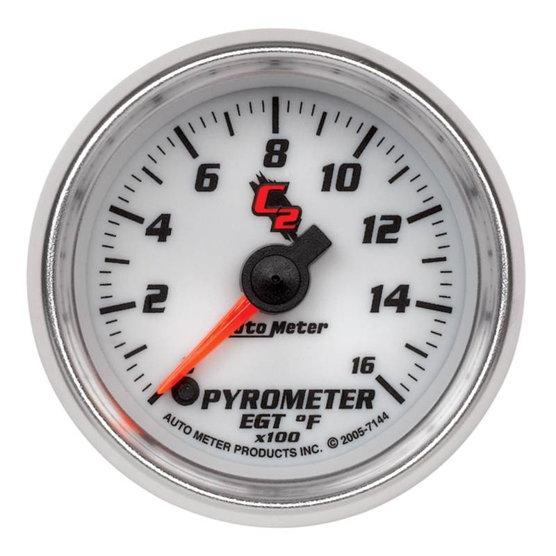 AutoMeter - AutoMeter GAUGE, PYROMETER (EGT), 2 1/16" , 1600 Degrees F, DIGITAL STEPPER MOTOR, C2 7144