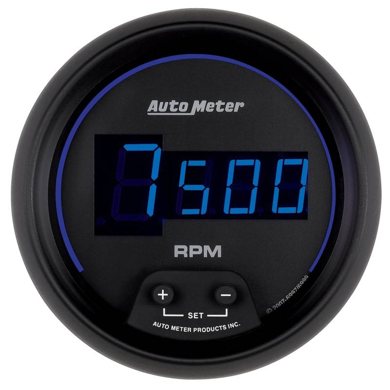 AutoMeter - AutoMeter GAUGE, TACH, 3 3/8" , 10K RPM, IN-DASH, DIGITAL, BLACK DIAL W/ BLUE LED 6997