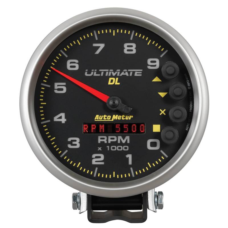 AutoMeter - AutoMeter GAUGE, TACH, 5" , 9K RPM, PEDESTAL, DATALOGGING, ULTIMATE DL PLAYBACK, BLACK 6896