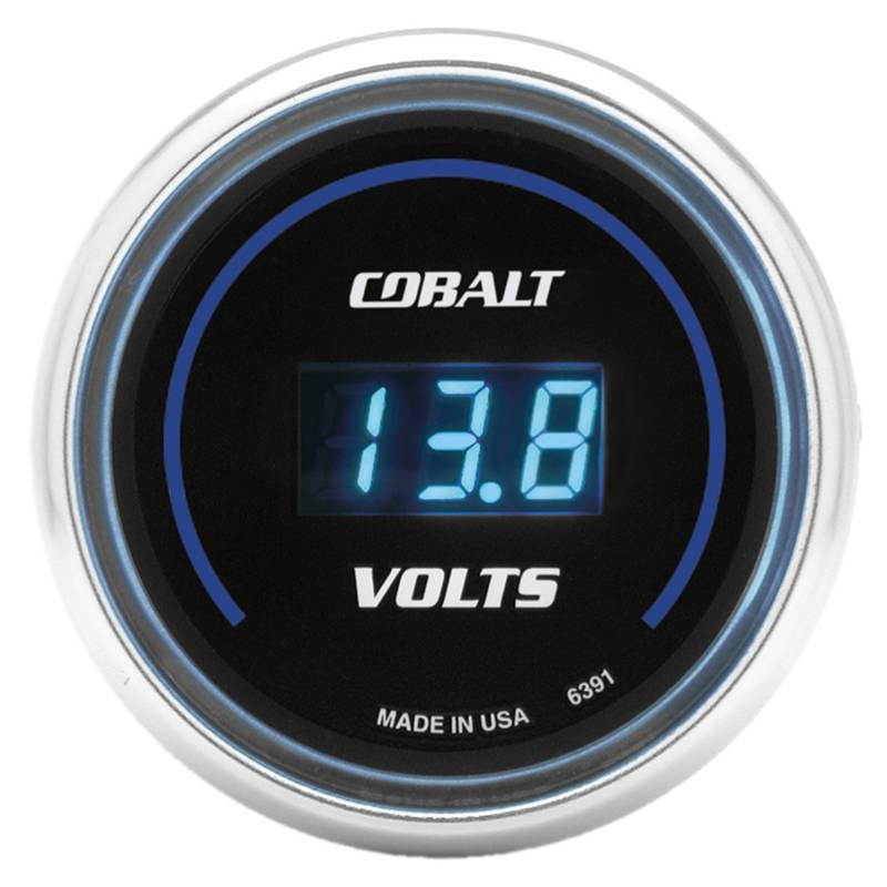 AutoMeter - AutoMeter GAUGE, STEREO VOLTAGE, 2 1/16" , 19V, DIGITAL, COBALT 6391
