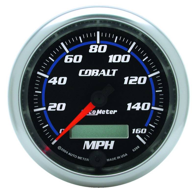 AutoMeter - AutoMeter GAUGE, SPEEDOMETER, 3 3/8" , 160MPH, ELEC. PROGRAMMABLE, COBALT 6288
