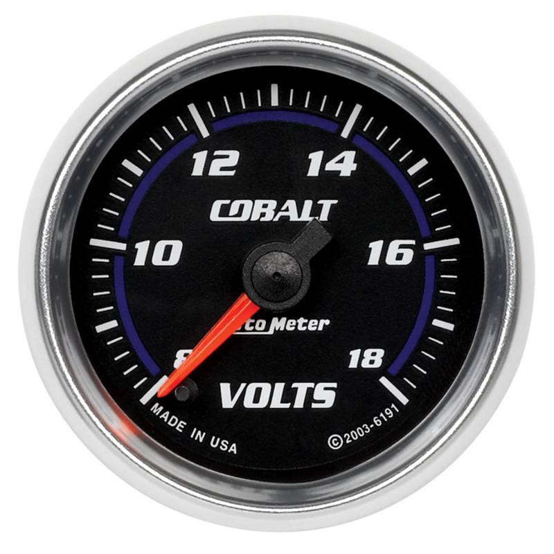 AutoMeter - AutoMeter GAUGE, VOLTMETER, 2 1/16" , 18V, DIGITAL STEPPER MOTOR, COBALT 6191