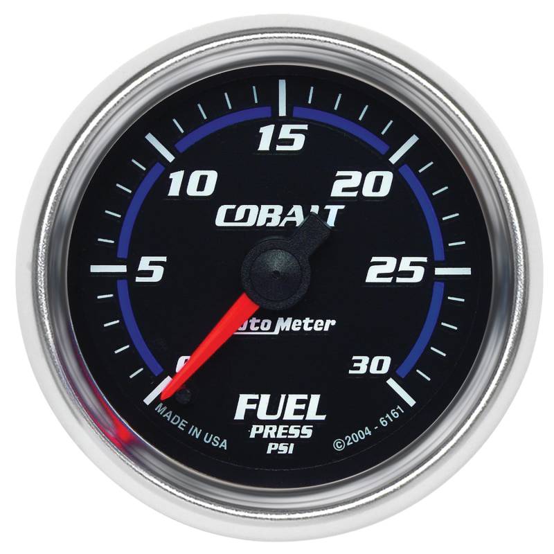 AutoMeter - AutoMeter GAUGE, FUEL PRESSURE, 2 1/16" , 30PSI, DIGITAL STEPPER MOTOR, COBALT 6161