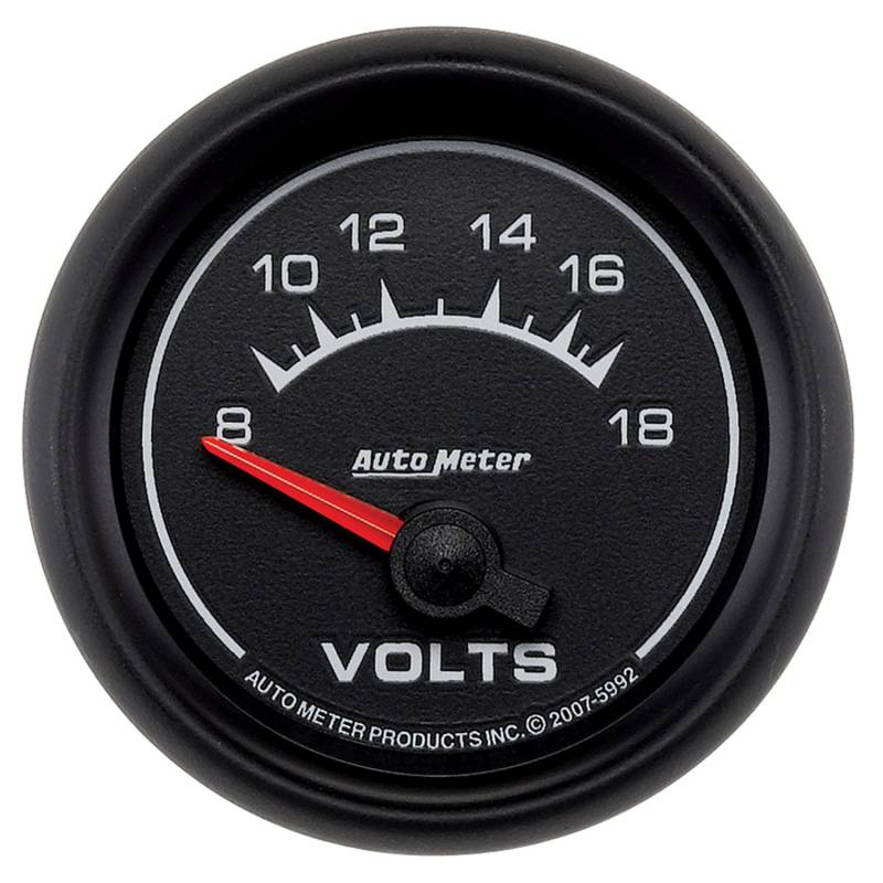 AutoMeter - AutoMeter GAUGE, VOLTMETER, 2 1/16" , 18V, ELECTRIC, ES 5992