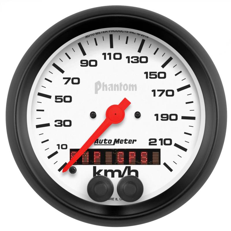 AutoMeter - AutoMeter GAUGE, SPEEDOMETER, 3 3/8" , 225KM/H, GPS, PHANTOM 5880-M