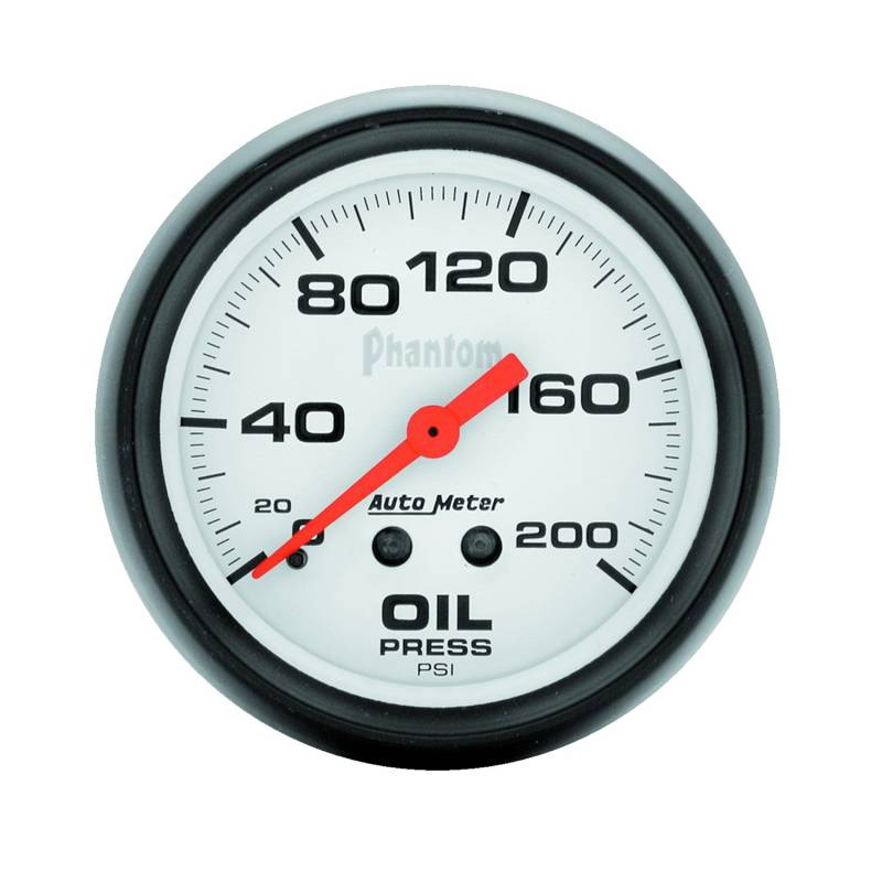 AutoMeter - AutoMeter GAUGE, OIL PRESSURE, 2 5/8" , 200PSI, MECHANICAL, PHANTOM 5822
