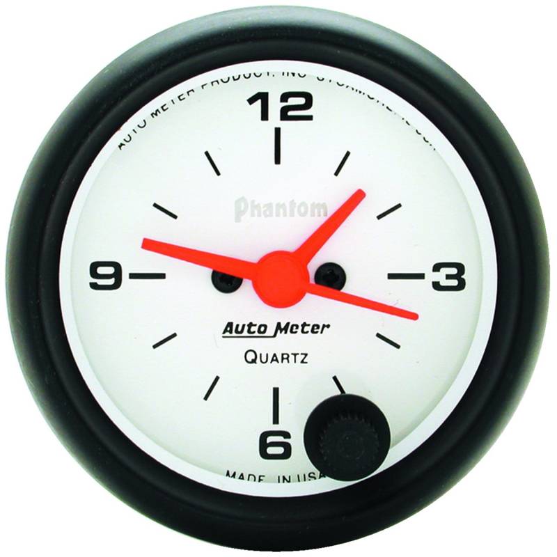 AutoMeter - AutoMeter GAUGE, CLOCK, 2 1/16" , 12HR, ANALOG, PHANTOM 5785