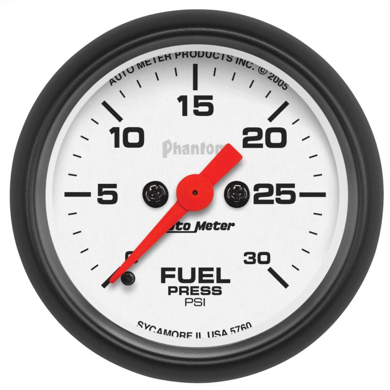 AutoMeter - AutoMeter GAUGE, FUEL PRESSURE, 2 1/16" , 30PSI, DIGITAL STEPPER MOTOR, PHANTOM 5760
